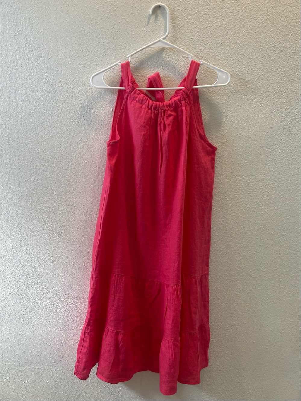 Relaxed Midi Dress in Bright Pink - Picture 1 of 7